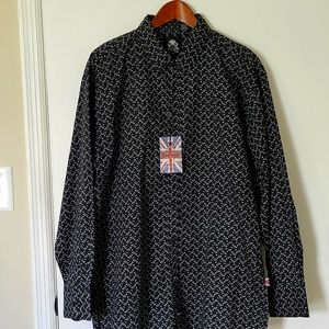 Mens xl English Laundry black button down shirt